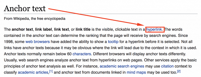 Bình thường Anchor Text còn có tên gọi khác là linklabel, link text, hoặc link title