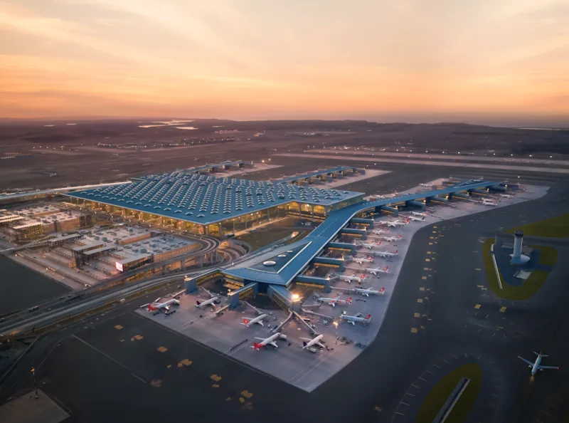 Istanbul Airport là một trong những trung tâm hàng không mới nổi bật với quy mô mở rộng lớn